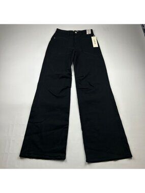 LONG AMO Black Stretch Denim Severine Cargo Jeans 26L